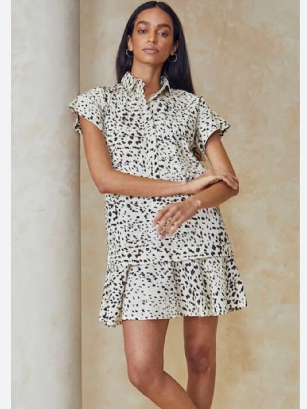 Hunter Bell Addison animal printed mini Dress Neutral vacation safari Summer